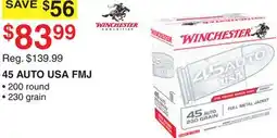 Dunham's Sports WINCHESTER 45 AUTO USA FMJ offer