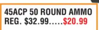 Dunham's Sports 45ACP 50 ROUND AMMO offer