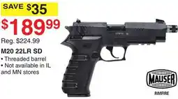 Dunham's Sports MAUSER M20 22LR SD offer