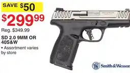 Dunham's Sports SMITH & WESSON SD 2.0 9MM OR 40S & W offer