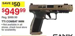 Dunham's Sports CANIK TTI COMBAT 9MM HANDGUNS offer