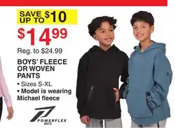 Dunham's Sports POWERFLEX BOYS' FLEECE OR WOVEN PANTS offer