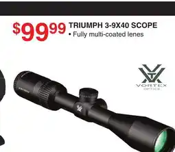 Dunham's Sports VORTEX TRIUMPH 3-9X40 SCOPE offer