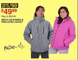 Dunham's Sports MEN'S OR WOMEN'S INSULATED JACKET offer