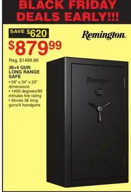 Dunham's Sports REMINGTON 36 + 4 GUN LONG RANGE SAFE offer