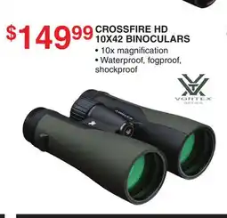 Dunham's Sports VORTEX OPTICS CROSSFIRE HD 10X42 BINOCULARS offer