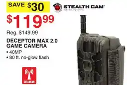 Dunham's Sports STEALTH CAM DECEPTOR MAX 2.0 GAME CAMERA offer