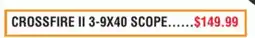 Dunham's Sports CROSSFIRE II 3-9X40 SCOPE offer