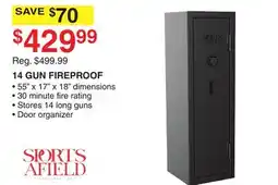 Dunham's Sports SPORTS AFIELD 14 GUN FIREPROOF offer