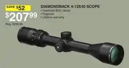 Dunham's Sports VORTEX DIAMONDBACK 4-12X40 SCOPE offer