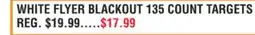 Dunham's Sports WHITE FLYER BLACKOUT 135 COUNT TARGETS offer