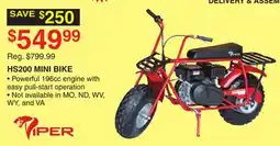 Dunham's Sports VIPER HS200 MINI BIKE offer