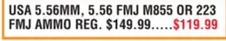 Dunham's Sports WINCHESTER USA 5.56MM, 5.56 FMJ M855 OR 223 FMJ AMMO offer