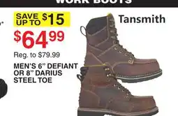 Dunham's Sports TANSMITH MEN'S 6 DEFIANT OR 8 DARIUS STEEL TOE offer