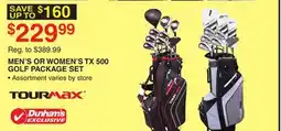 Dunham's Sports TOURMAX MEN'S OR WOMEN'S TX 500 GOLF PACKAGE SET offer