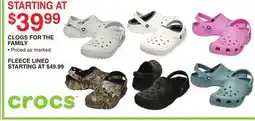 Dunham's Sports CROCS CLOGS FOR THE FAMILY offer