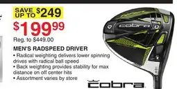 Dunham's Sports COBRA MEN'S RADSPEED DRIVER offer