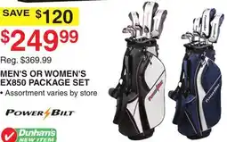 Dunham's Sports POWER BILT MEN'S OR WOMEN'S EX850 PACKAGE SET offer