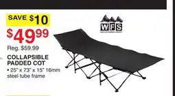 Dunham's Sports COLLAPSIBLE PADDED COT offer