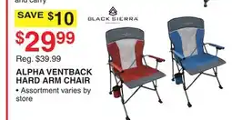 Dunham's Sports BLACK SIERRA ALPHA VENTBACK HARD ARM CHAIR offer
