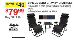 Dunham's Sports WFS 3-PIECE ZERO GRAVITY CHAIR SET offer