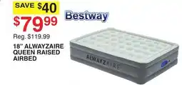 Dunham's Sports BESTWAY 18 ALWAYZAIRE QUEEN RAISED AIRBED offer