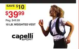 Dunham's Sports CAPELLI SPORT 10 LB. WEIGHTED VEST offer
