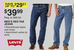 Dunham's Sports LEVIS MEN'S RED TAB JEANS offer