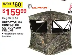 Dunham's Sports OL' MAN PREDATOR 270 HUNTING OR OUTLOOK 270 DELUXE offer