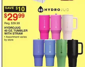Dunham's Sports HYDROJUG 40 OZ. TUMBLER WITH STRAW offer