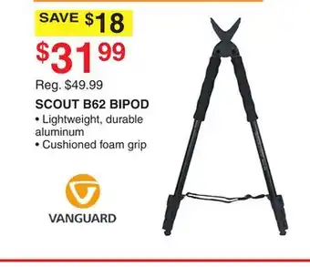 Dunham's Sports VANGUARD SCOUT B62 BIPOD offer