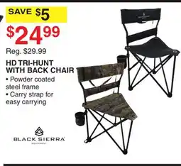 Dunham's Sports BLACK SIERRA HD TRI-HUNT WITH BACK CHAIR offer