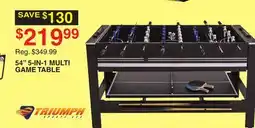 Dunham's Sports TRIUMPH 54 5-IN-1 MULTI GAME TABLE offer