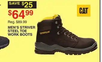 Dunham's Sports CAT MEN'S STRIVER STEEL TOE WORK BOOTS offer