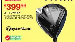 Dunham's Sports TAYLOR MADE QI 10 DRIVER offer