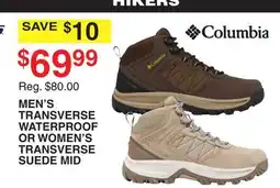 Dunham's Sports COLUMBIA MEN'S TRANSVERSE WATERPROOF OR WOMEN'S TRANSVERSE SUEDE MID offer