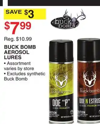 Dunham's Sports BUCK BOMB AEROSOL LURES offer