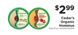 ShopRite Cedar's Organic Hommus offer