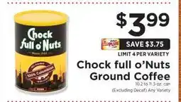 ShopRite Chock full O'Nuts Ground Coffee offer