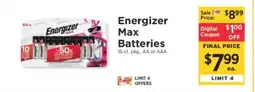ShopRite Energizer Max Batteries offer