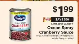 ShopRite Ocean Spray Cranberry Sauce offer
