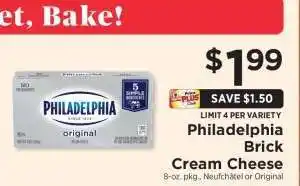 ShopRite Philadelphia Brick Cream Cheese offer