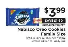 ShopRite Nabisco Oreo Cookies Family Size offer