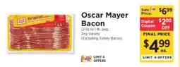 ShopRite Oscar Mayer Bacon offer