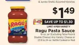 ShopRite Ragú Pasta Sauce offer