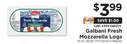 ShopRite Galbani Fresh Mozzarella Logs offer