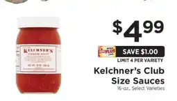 ShopRite Kelchner’s Club Size Sauces offer