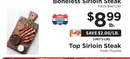 ShopRite Boneless Sirloin Steak offer