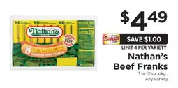 ShopRite Nathan's Beef Franks offer