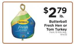 ShopRite Butterball Fresh Hen or Tom Turkey offer
